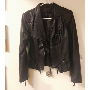 Black leather jacket